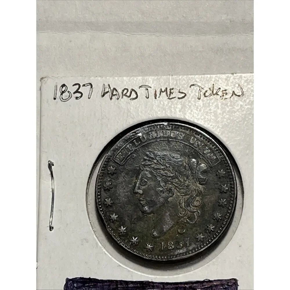 George A. Jarvis New York Hard Times Token, F-Great Detail,R- Sm Bend No Reserve